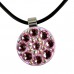 Golf Bling Ball Marker with Magnetic Bling Black Necklace for Lady